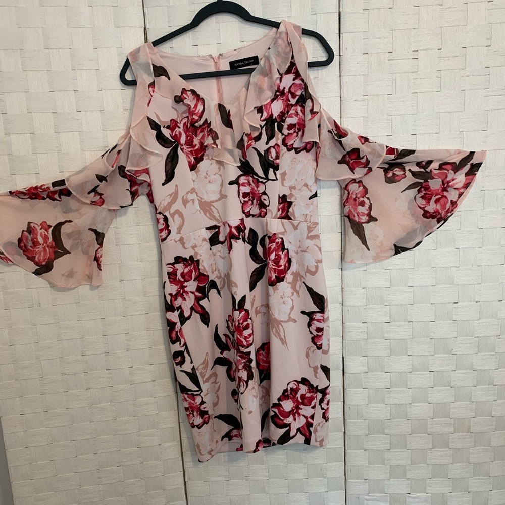 Ivanka Trump Peek A Boo Shoulder with Bell Sleeve